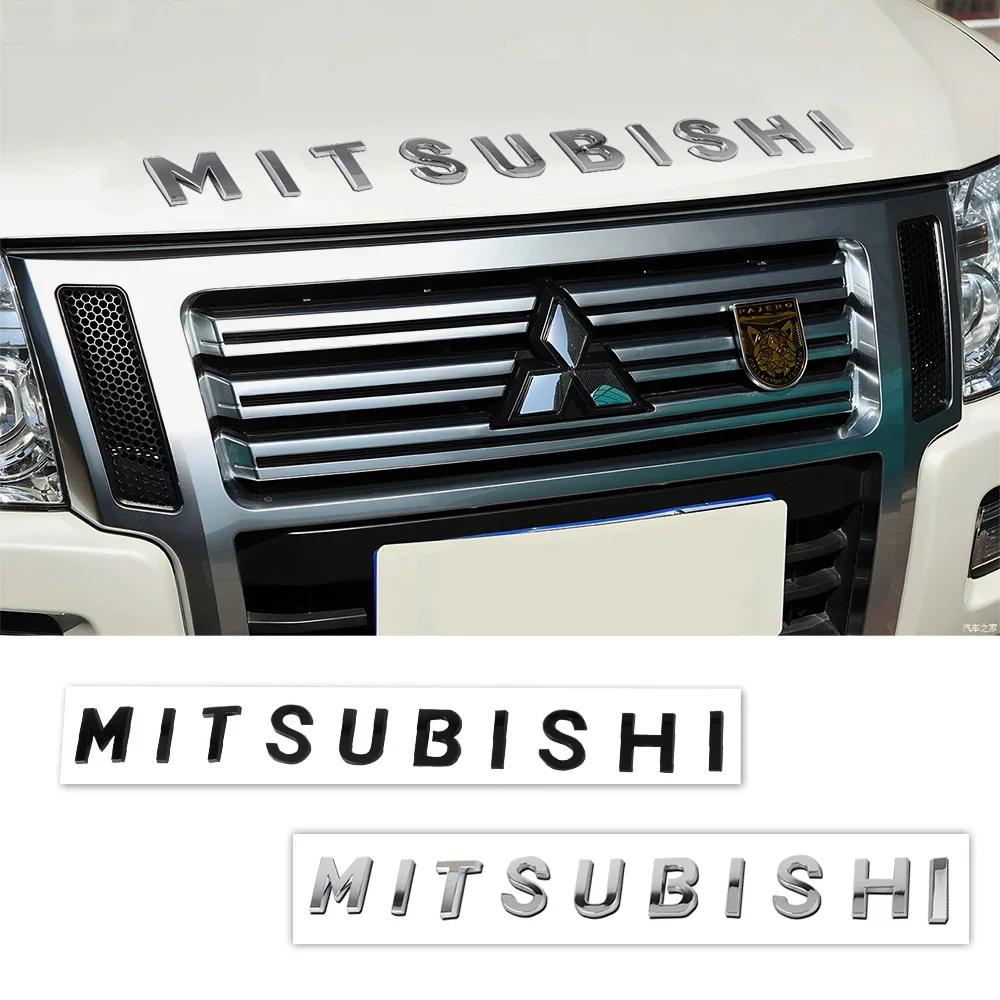 Adesivo Stilistico con Logo Lettere per Cofano Anteriore Auto in ABS 3D per Mitsubishi Ralliart Lancer EX Outlander 3 Pajero 4 Galant ASX L200