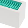 Makeup Brush Holder Display Silicone Cosmetic Lipstick Holder Box Makeup Storage Box(Lake Blue Black )