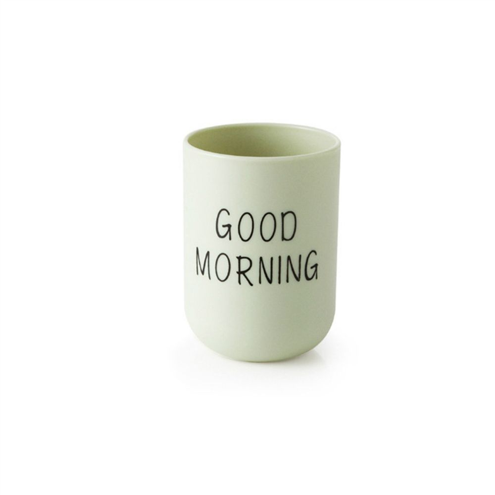 

Storage Toothbrush Holder Cup Drinking Washing Cup Good Morning Cup Bathroom Supplies C0ffee Mug зелёный