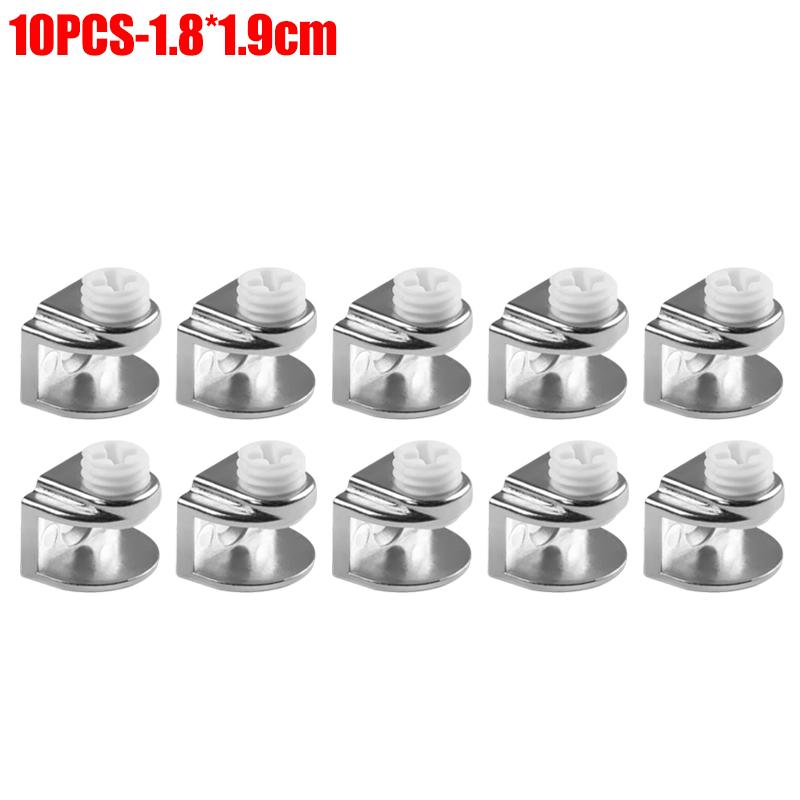 Zinc Alloy Glass Shelf Brackets Adjustable Glass Shelves Clamp Pegs Mirror Mount Support Clips for Cabinets Furniture Brackets