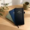 Pocket Planner 2027 Daily Notebook, Retro PU Leather Cover with Pen Weekly And Monthly Organizer Holder Planner, Compact for Business Travel Schedule