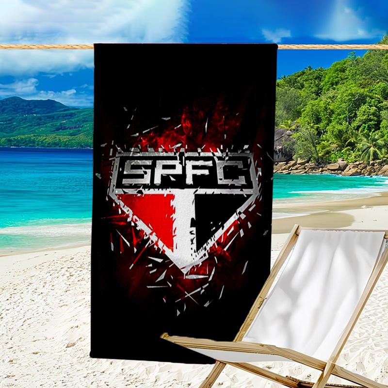 Pau-lo Fc Emblem Printed Beach Towel, Super Soft Microfiber, Perfect Gift Birthday, for Pool, Beach, Travel, for Family and Friends