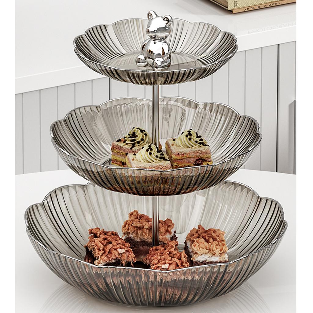 Dessert Cake Stand Valentines Day Ramadan Table Decoration Fruit Tray Holder Multilayer Display Stand Snack Candy Plate