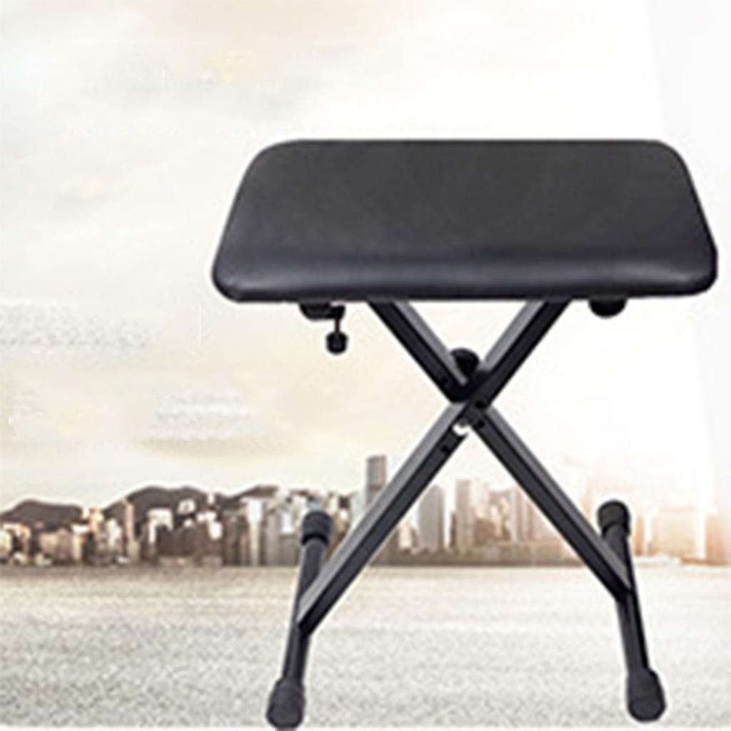 Tattoo Folding Stool Portable Microblading Beauty Salon Height Adjustable Metal PU Leather Stool