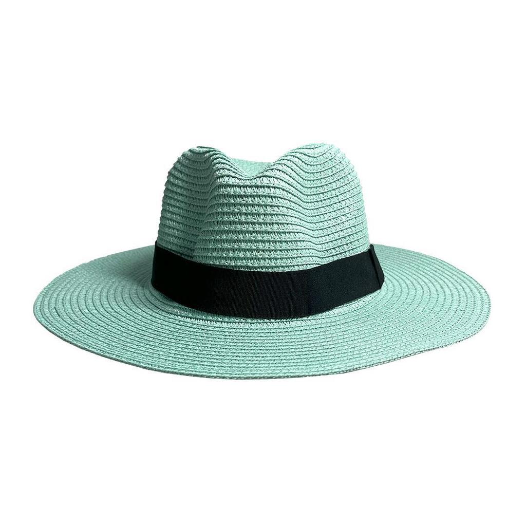 Panama straw hat sunscreen straw hat sunshade top hat seaside straw wide brim sun hat tourist beach hat
