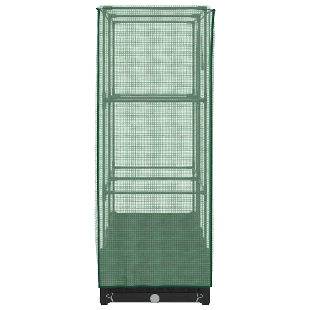 Vidaxl Raised Planter With Greenhouse, Rattan Look, 80X40X123 Cm