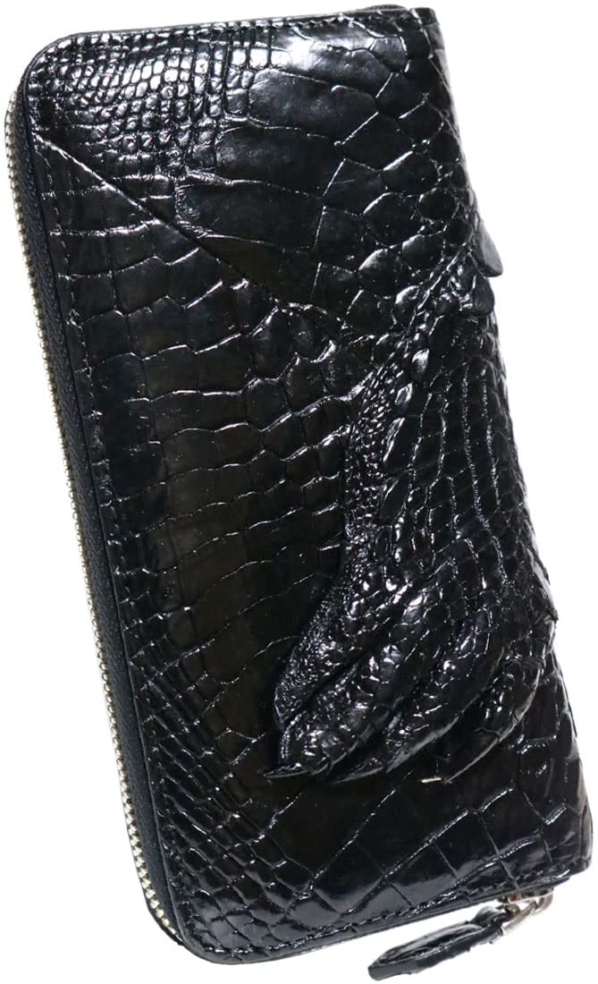 

Bercute Черный мужской длинный кошелек из натуральной кожи с круглой молнией, Популярный бренд, 1151055-F-768a