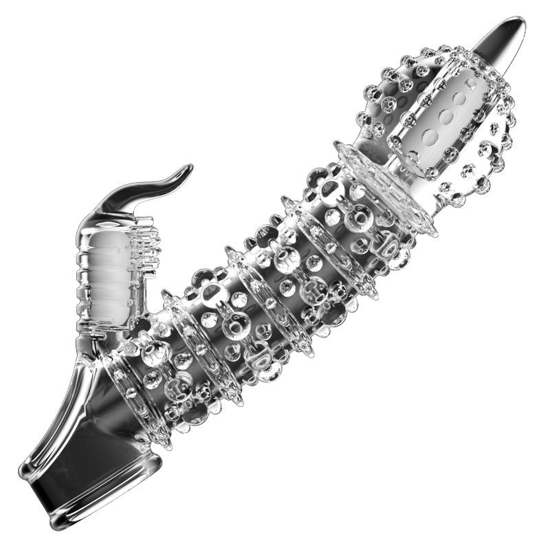 Penis Sleeve Extensions Condom Male Enlargement Delay Vibrators Clits Massager Cock Ring Vibrating Penis Cover Sex Toys For Men
