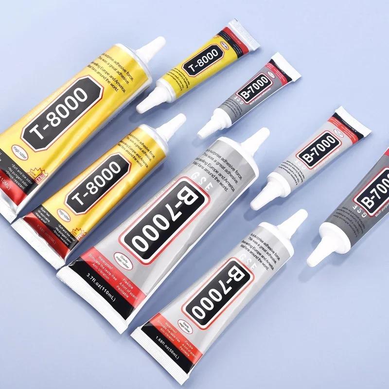 ZEXEF B-7000 Clear Contact Phone Repair Adhesive Universal Glass Plastic DIY Glue T8000 with Precision Applicator Glue