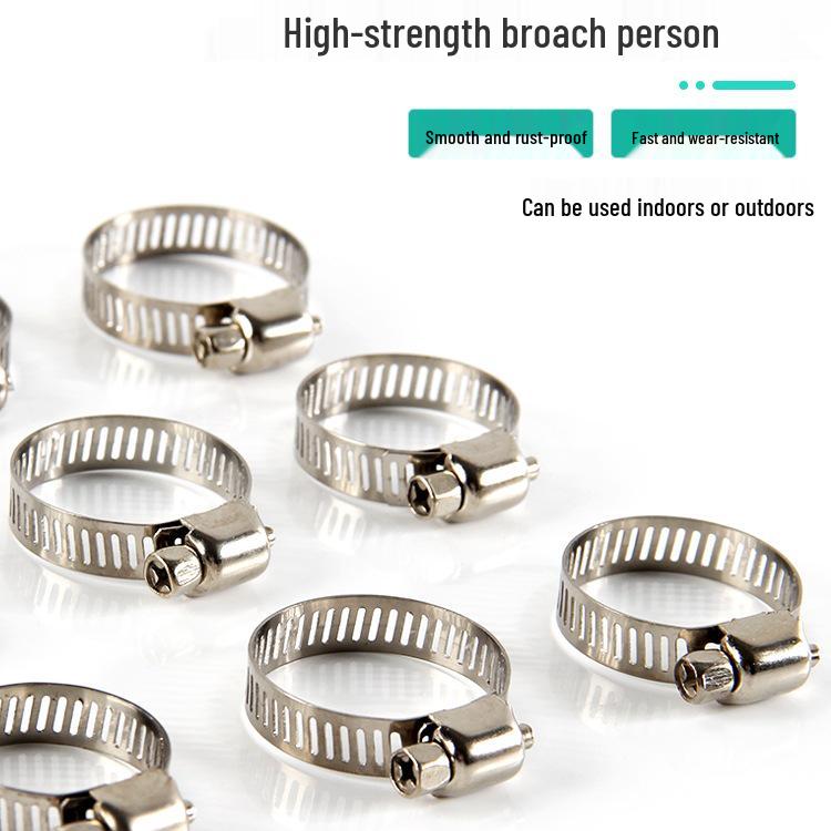 American Style 201 Stainless Steel Hose and Pipe Clamp for Ventilation and Communication Applications