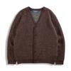 Guernsey Woollens Alpaca V-Neck Cardigan - Brown