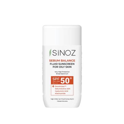 Sinoz Sebum Balance Fluid Sunscreen for Oily Skin SPF50+ / PA++++, 50 Ml - Sunscreen Emulsion for Oily Skin