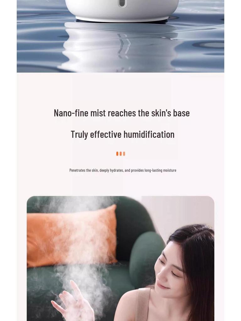6.8L High Mist Humidifier: Silent Desktop Aromatherapy for Home, Office, Bedroom - USB Portable for Pregnant Users