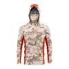 Mens UPF 50 Long Sleeve Fishing Shirt With Hood Face Cover Quick-Dry Breathable Bamboo Fiber Sun Protection Top Outdoor