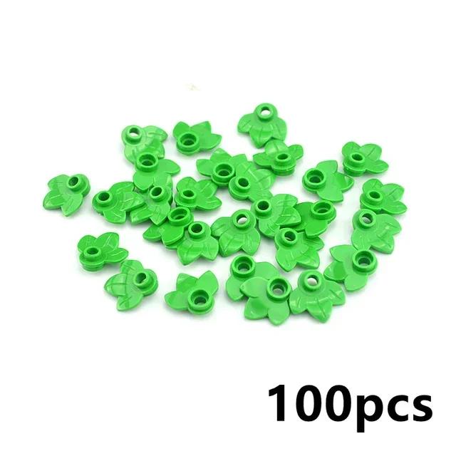 MOC Plants Accessories Bricks 3471 2435 6064 3778 City House Trees Pine Prickly Bush Green Grass Military Building Toys