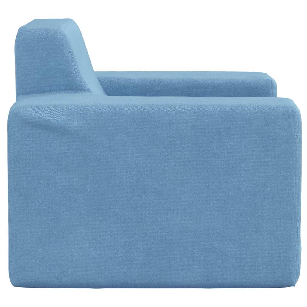 Children S Sofa Blue Soft Plush