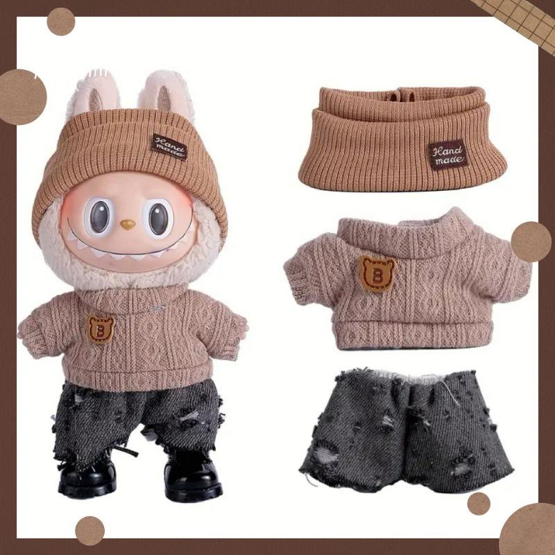 Baby Doll Clothing Labubu Clothing 17cm Doll Cute Dress Casual Clothing Skirt Suit Toy Clothing