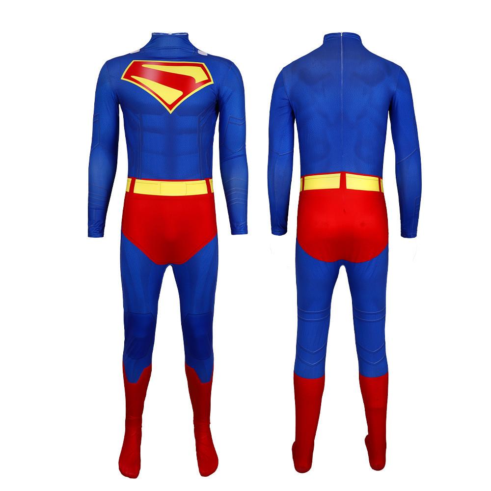 Superhero Clothes Superman Cosplay Costume Stage Performance For Men Young