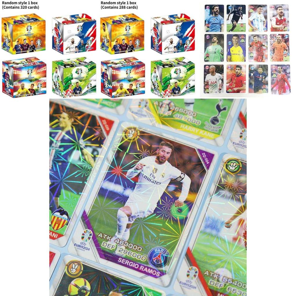 Premium Football Star Cards European Cup Cristiano Ronaldo Neymar Messi Collectible