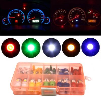 40 Pcs Mixed Color T5 T10 LED 5050SMD Car Dashboard Instrument Indicator Lights