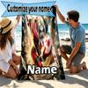 Custom Name Personalized Superhero Print Beach Towel, for Trip Camping Beach Party Home Decor, Birthday Gift for Family & Friends