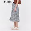 PORTS Women's Autumn Printed Pleated Skirt