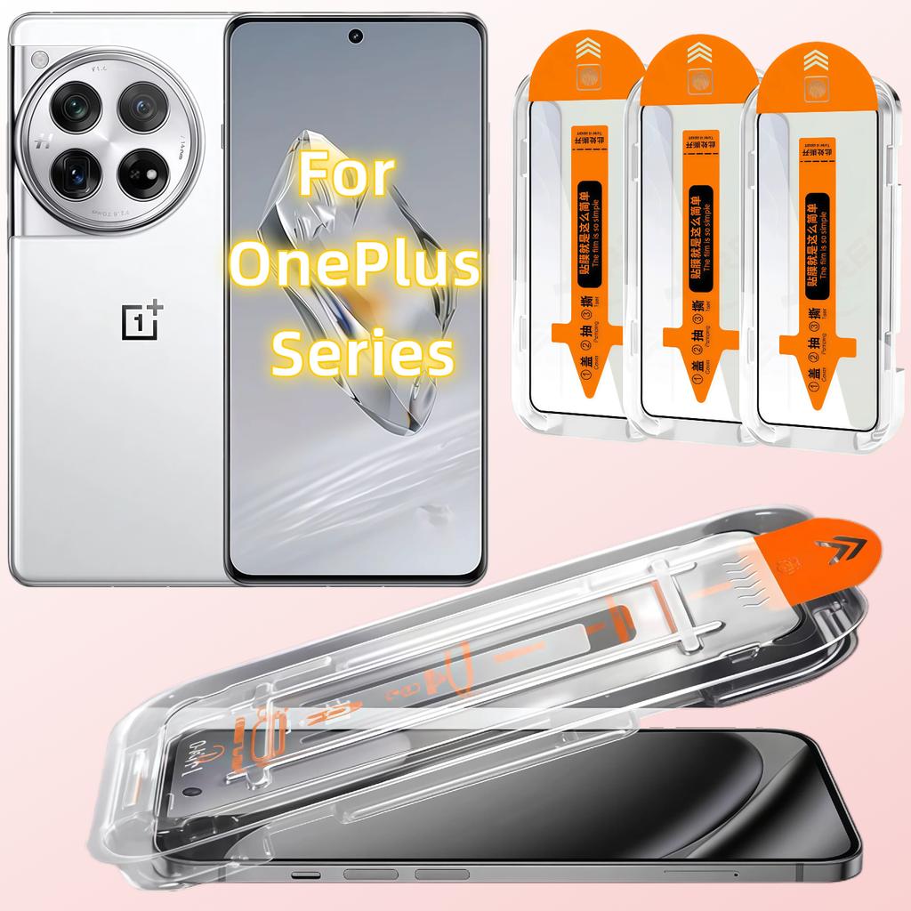 3 Stück OnePlus 9 9T 8 8T 7 6 Gehärtetes Glas Displayschutz Anti-Kratzer Klare Schutzhülle Staubfreie Serie Mobiltelefone