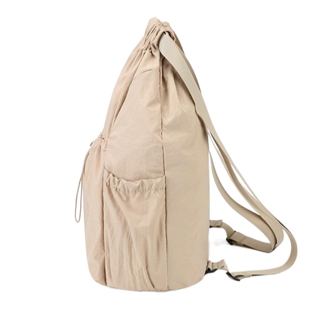Korean Style Travel Backpack Solid Color Student Schoolbag Casual Drawstring Backpack  Sports