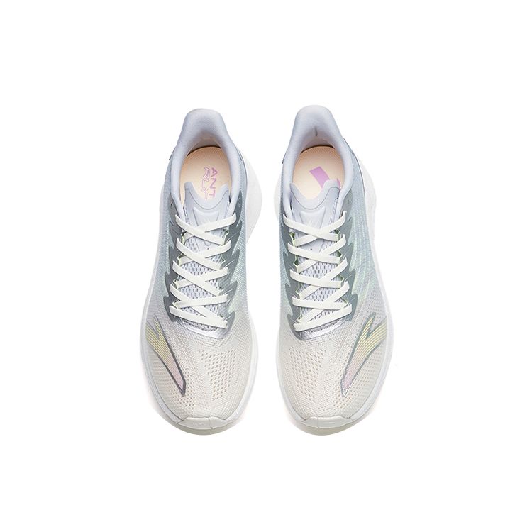 Anta Mach 2.0 Shock Absorbing Non-Slip Wear-Resistant Low-Top Running Shoes Women Sneaker White Purple Green 122225583-6