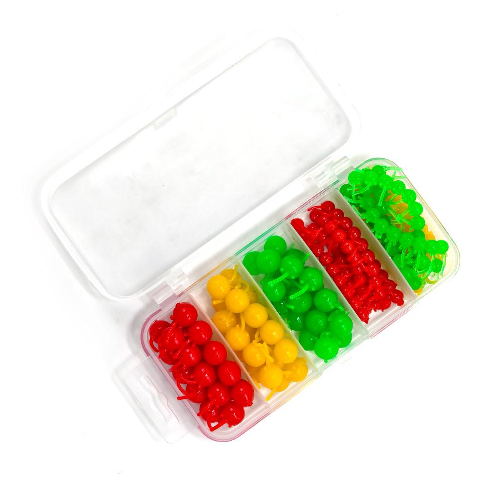 3-Color Soft Bead Lure Set: 90/180 Pcs with Tail String and Ball Gift Box - Shandong Weihai