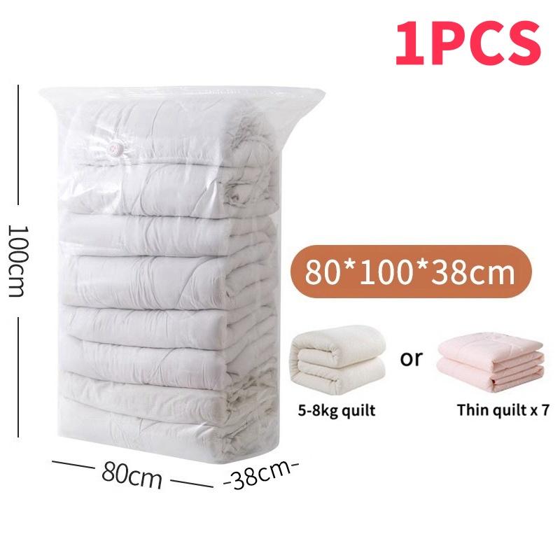 1-5pc Cubic Vacuum Storage Bags Large Plastic Storage Bags for Storing Clothes Quilt Blankets Compression Empty Bag Cover Travel