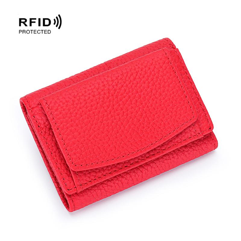 

Компактный трехслойный кошелек из натуральной кожи в японско-корейском стиле