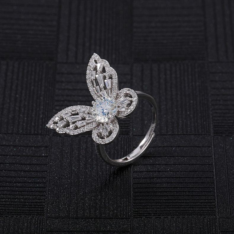 

Комплект из ожерелья и открытого кольца Radiant S925 Sterling Silver с бабочкой Butterfly Open Ring MJ-296B