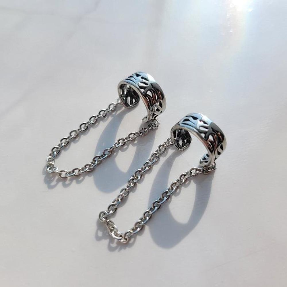 [Noblen] Surgical Steel Pattern Chain Men's Bracelet Ear Curve (8414050)
