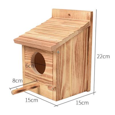 Loch Vogelnest Vogelkäfig Isolierung Massivholz Zuchtbox Holzhaus Vogelnest für Garten Terrasse Dekorativ Kleine Vögel