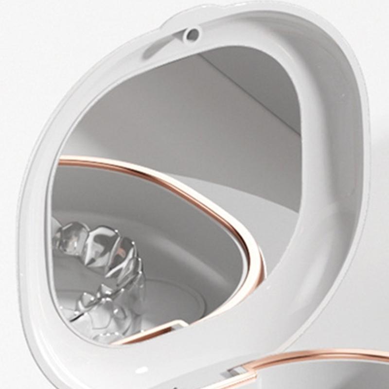 Portable Retainer Case Denture Case,Mouth Guard Case with Mirror Teeth Aligner Case Mouth Guard Case Easy To Use Gifts