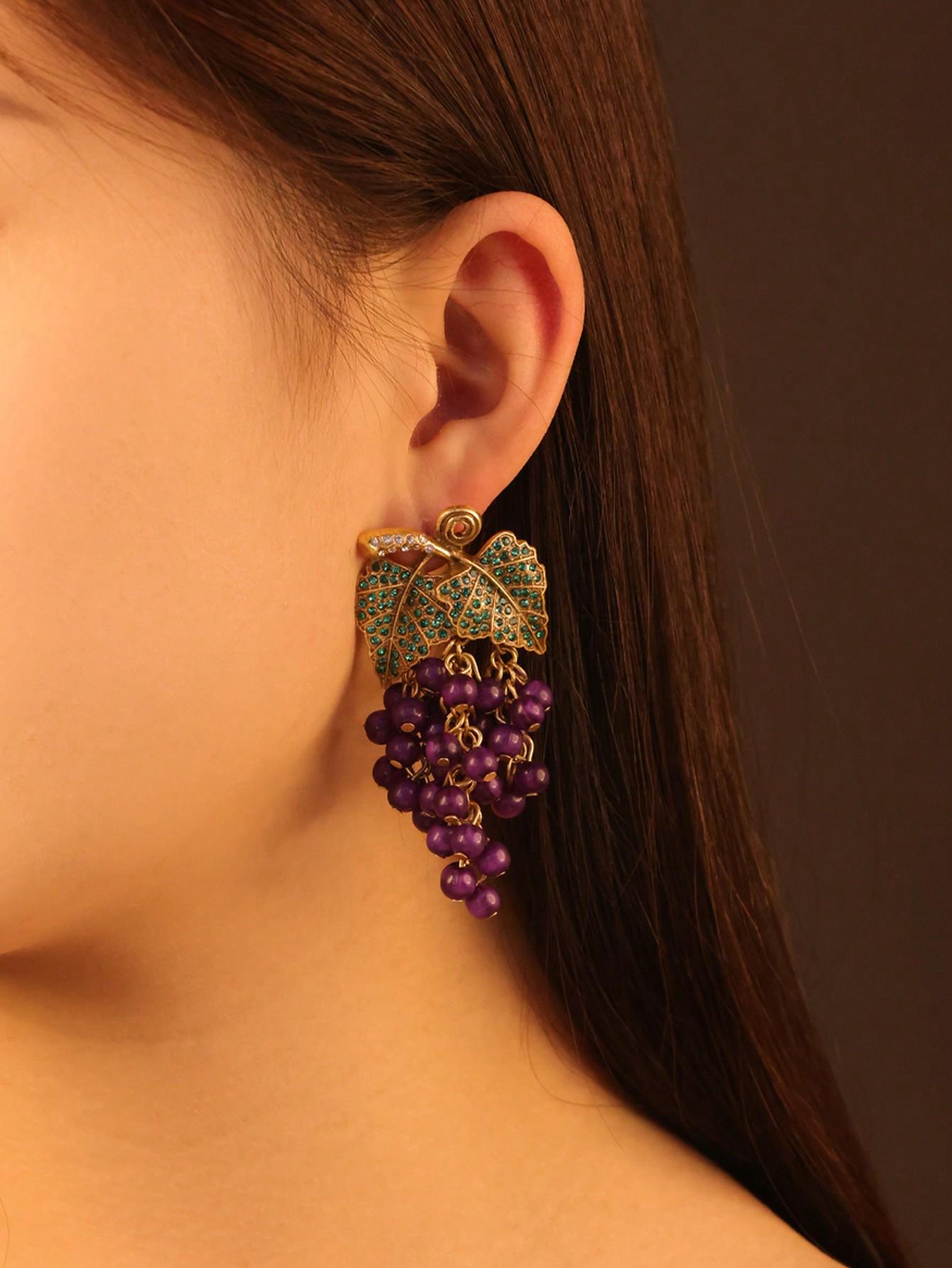 

Модные серьги-подвески для женщин фиолетовый