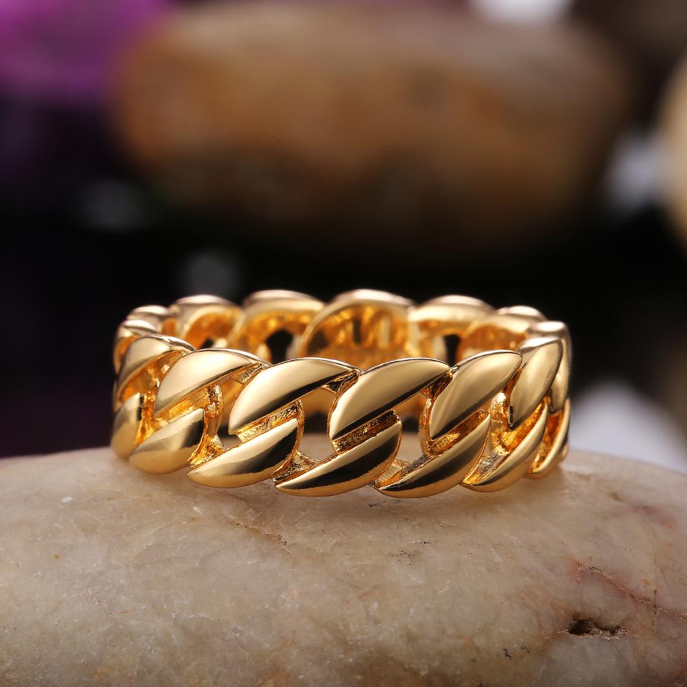 Inel de deget cu design simplu și elegant cu lanț pentru femei/bărbați Stil hiphop rock Inele cu zale de bună calitate Bijuterii la modă Mărimea 7-12