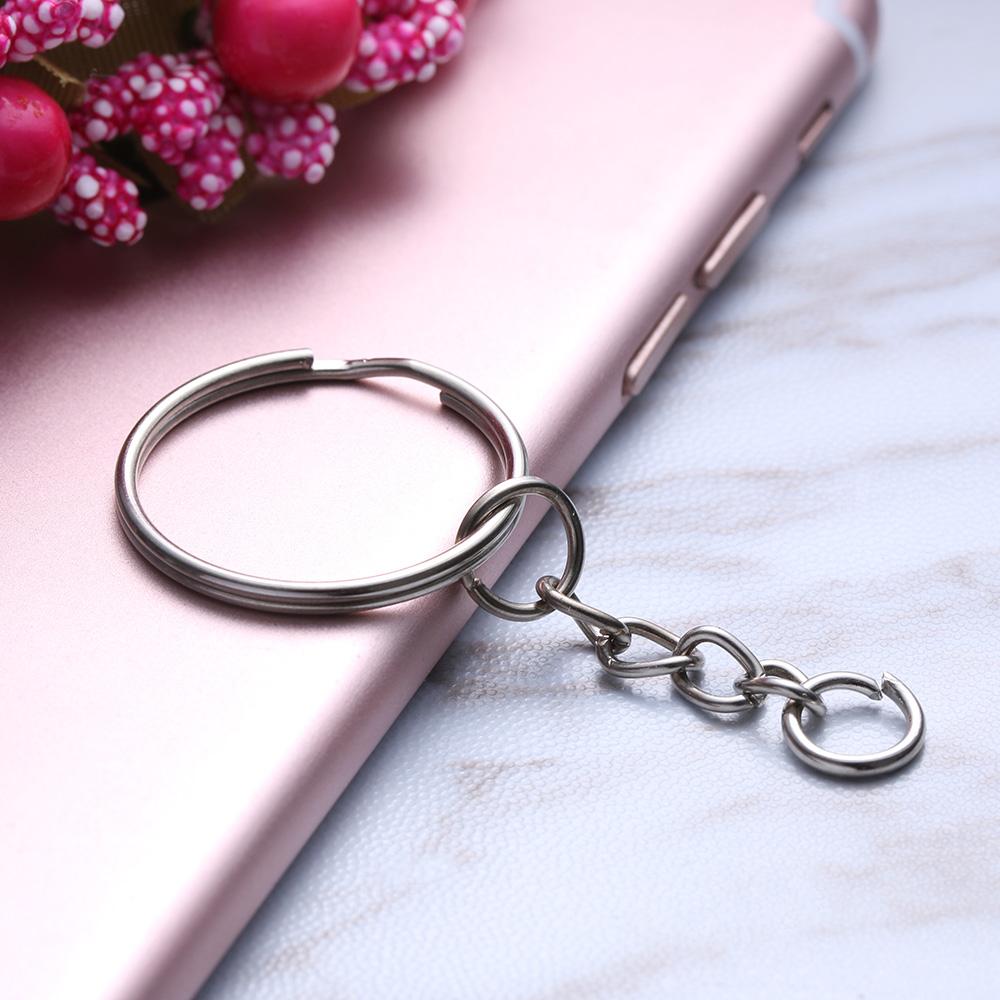 25mm Jewelry Split Ring DIY Keyring Key Fob Short Chain Keychain