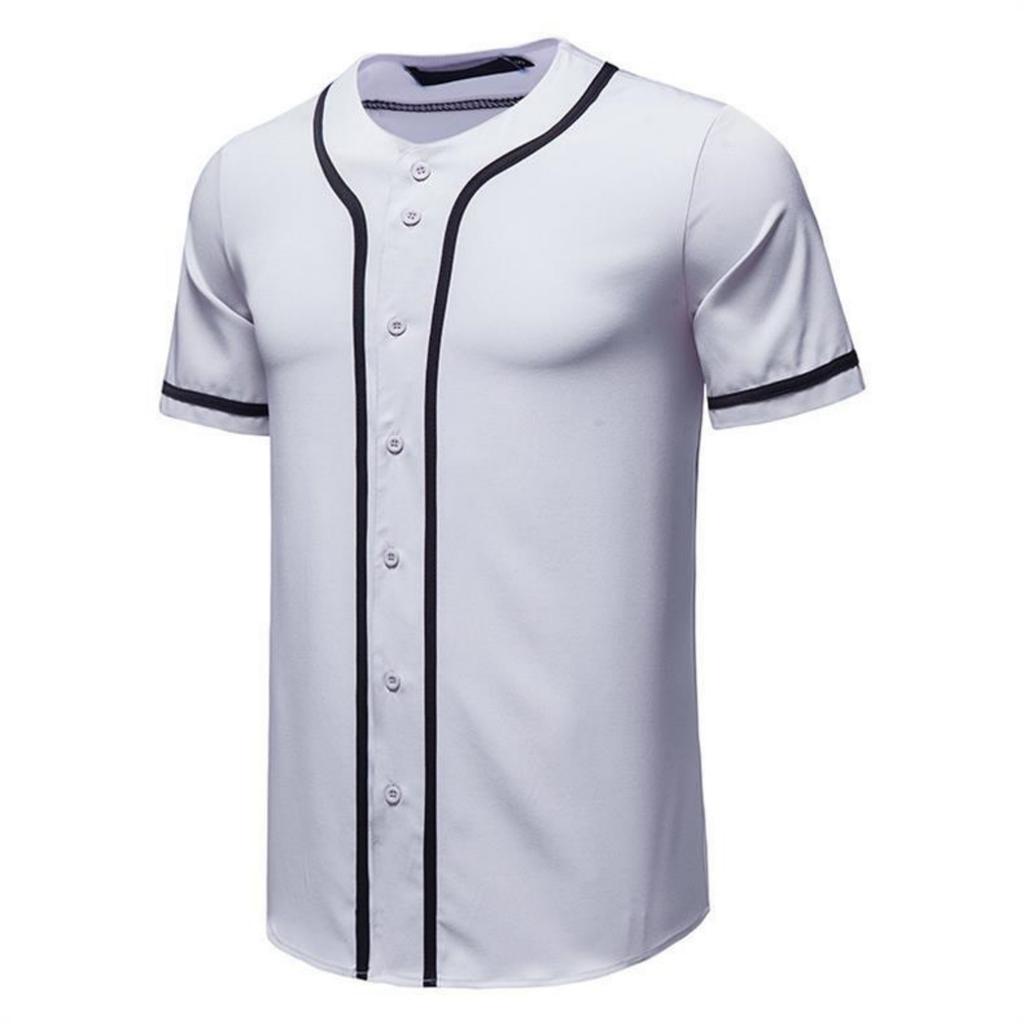 Herren Casual Mode Rundhals Kurzarm Hemd - Herren Baseball Sport Atmungsaktives Oberteil