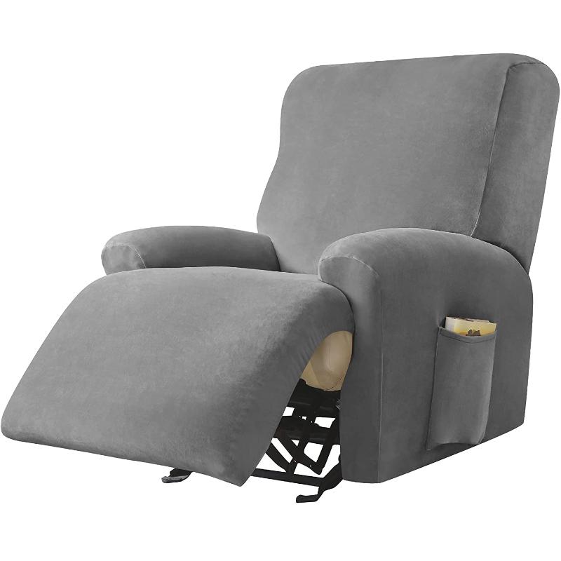 Single Seat Anti Slip Recliner Sofa Covers Velvet Stretch Reclining Couch Slipcovers Furniture Anti Cat Scratch Recliner Chair P