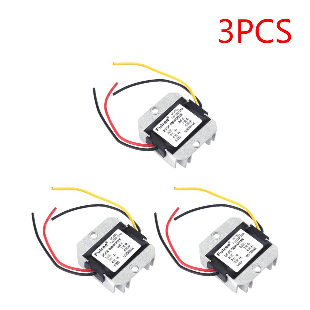 1-5 Piezas DC-DC 5-32V a 12V 3A Estabilizador de Voltaje Automático Convertidor de Potencia Regulador Inteligente Elevador Reductor Disipación de Calor