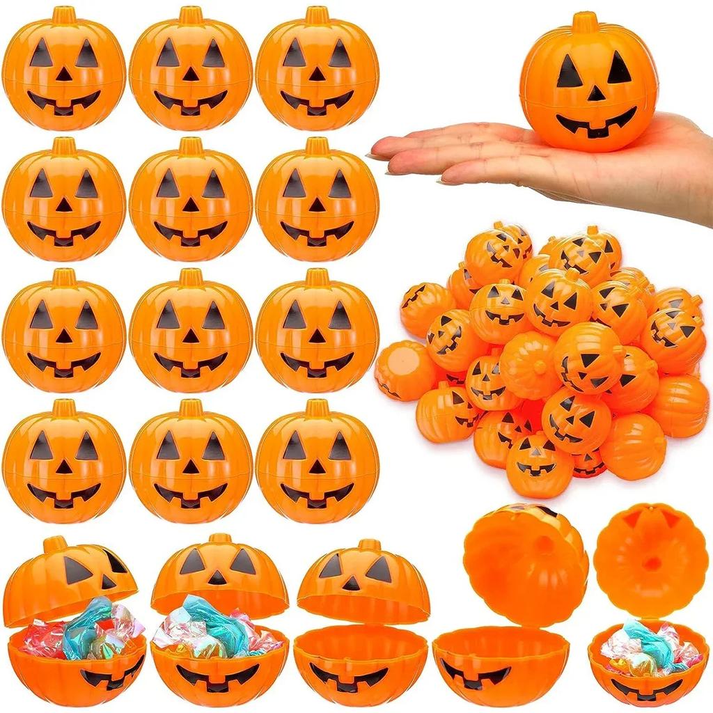 20/40Pcs Halloween DIY Packaging Container Boxes for Halloween Party Halloween Pumpkin Shaped Candy Treat Boxes Gifts Boxes