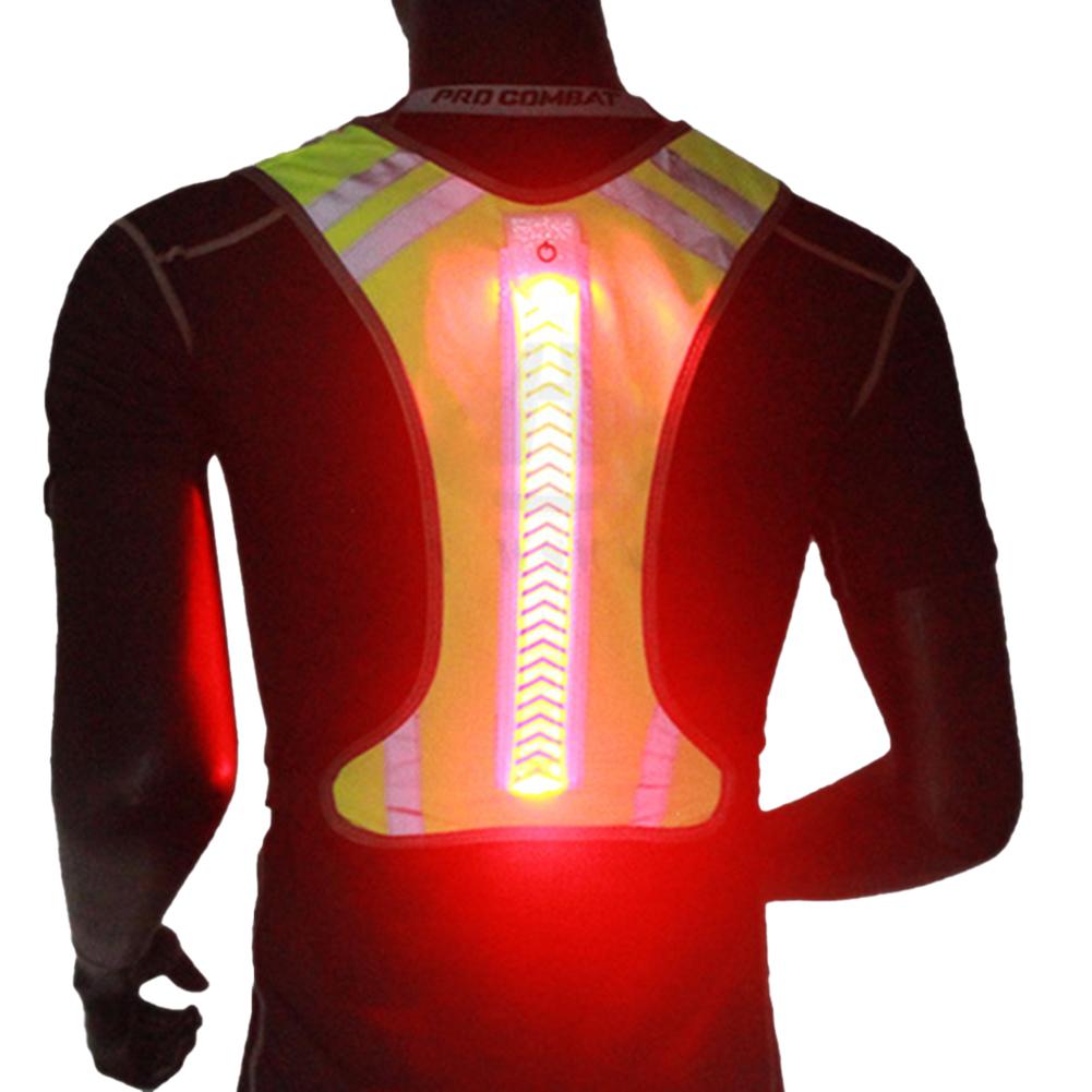 Reflective Running Vest,Thin Night Cycling Safety Vest,High Visibility Battery Powered LED Reflective Vest For Runners Night