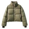 Winter Warm Down Coat Thickened Padded Jacket High Collar Windproof Long Sleeves Daily Outwear with Pockets Heat Retention Cotton