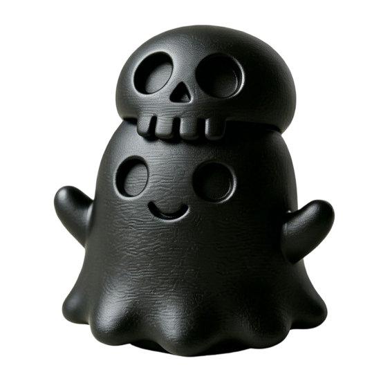 3D Printed Skull Ghost Figurine, Spooky Gothic Ghost Statue, Mini Cartoon Ghost Ornament for Table Centerpiece Shelf Desk Decor