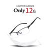 Stainless Steel Bifocal Reading Glasses for Mens Anti Blue Light Business Half Frame Presbyopia Eyeglasses +1.0 To +4.0