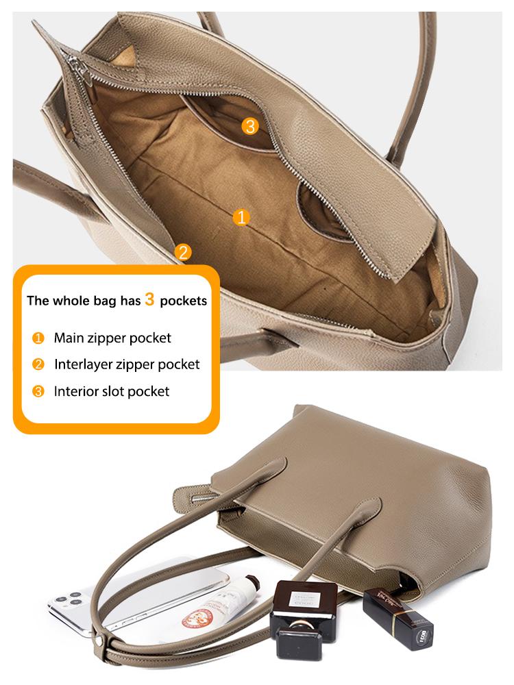 Zency Genuine Leather Women's Casual Tote Bag