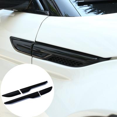 For Land Rover Range Rover Evoque 2012-2017 Fender Side Air Vent Outlet Cover Trim Decorative Sticker Glossy Black Car Accessory