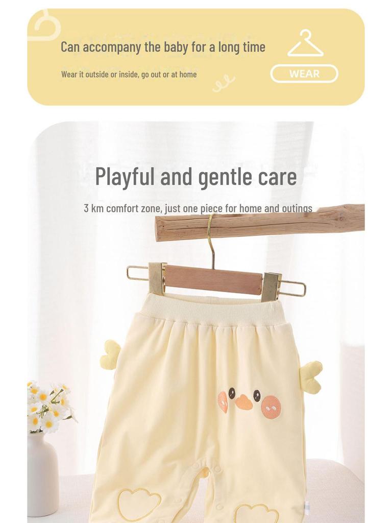 Youqi Baby Big Butt Open-Crotch Pants for Boys & Girls - Stylish Spring/Autumn Wear